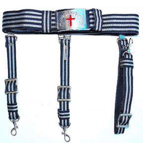 Sir Knight Knights Templar Commandery Regalia Belt - Black & Silver