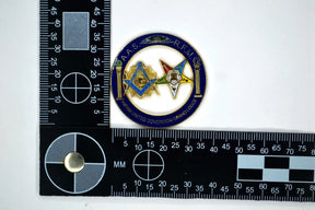 OES Lapel Pin - Gold Plated With Butterfly Buckle Square & Compass G - Bricks Masons