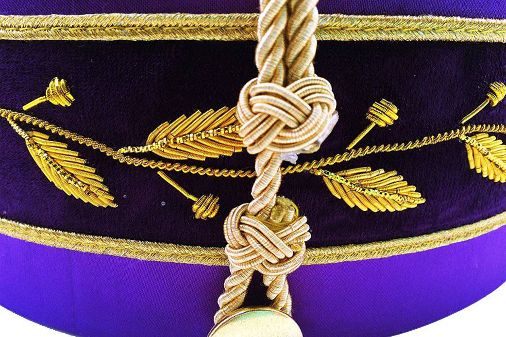 33rd Degree Scottish Rite Crown Cap - Purple Silk