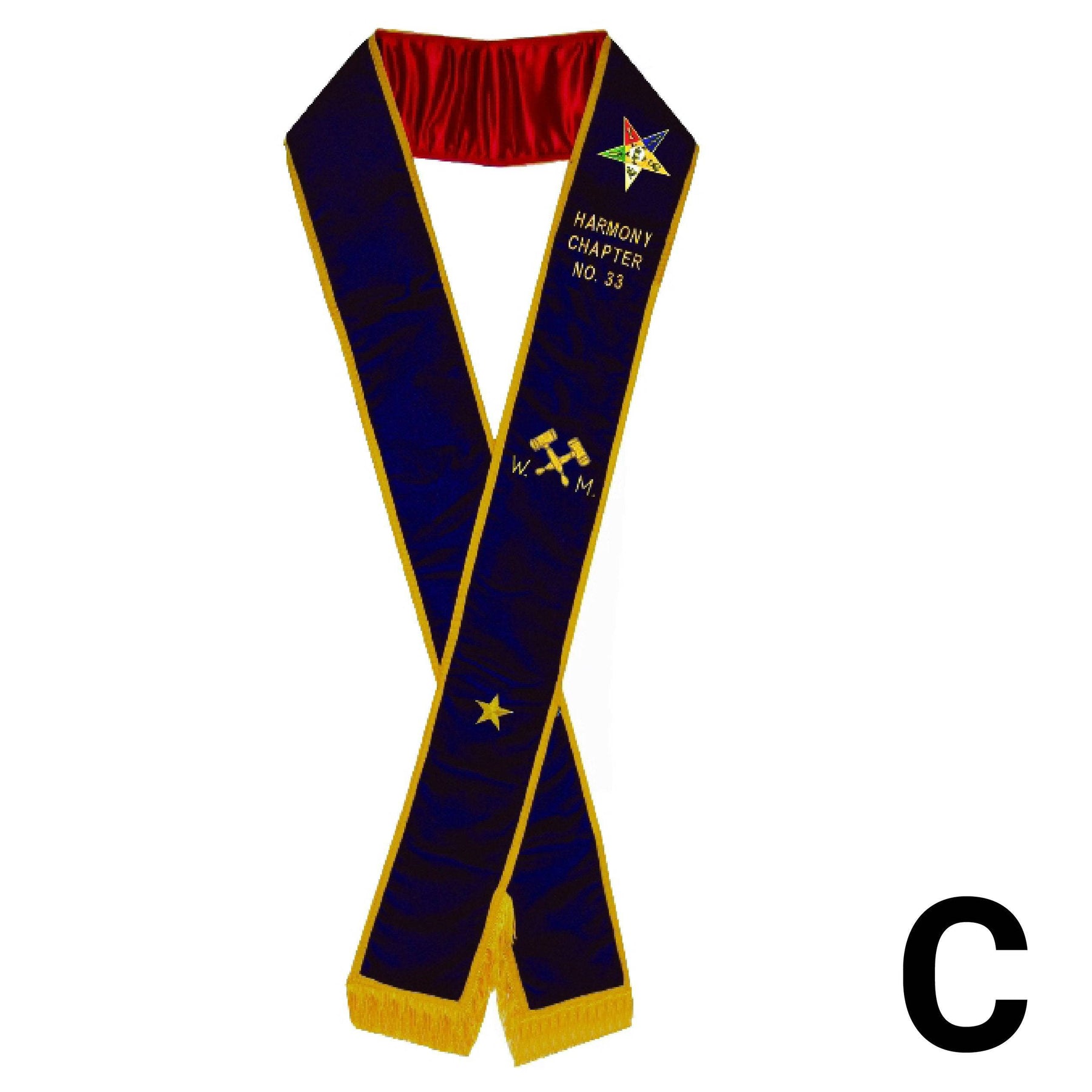 Worthy Matron OES Sash - Purple Velvet