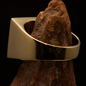 Ancient Egypt Keychain - Gold Eye of Horus Brass Ring - Bricks Masons