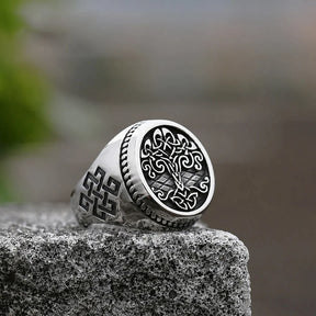 Ancient Israel Ring - Tree Of Life Stainless Steel - Bricks Masons