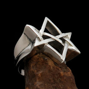 Ancient Israel Ring - Sterling Silver Star of David - Bricks Masons