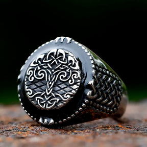 Ancient Israel Ring - Tree Of Life Stainless Steel - Bricks Masons