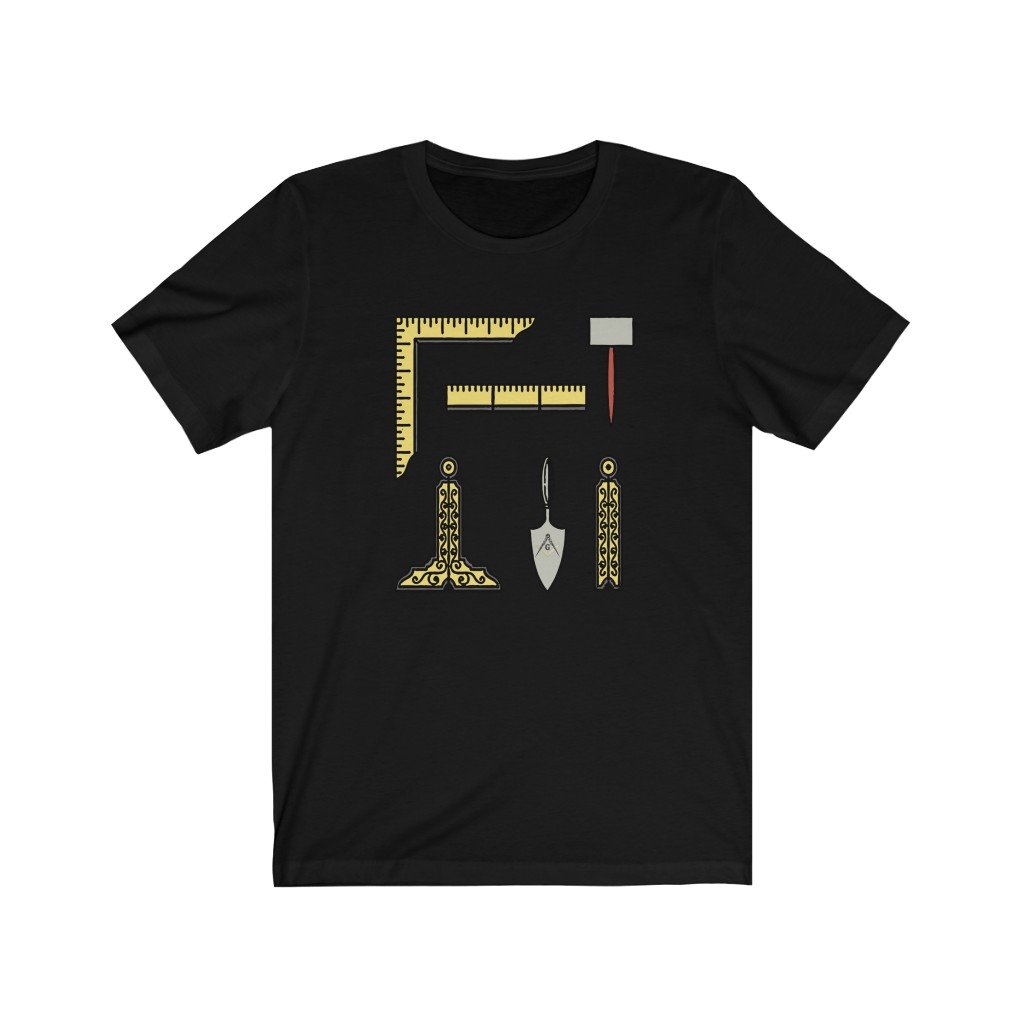 Masonic T-Shirt - Masonic Tools - Bricks Masons