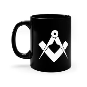 Master Mason Blue Lodge Mug - 11oz Black Square & Compass