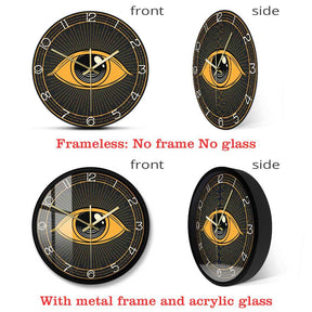 Eye Of Providence Clock - Silent Non Ticking - Bricks Masons