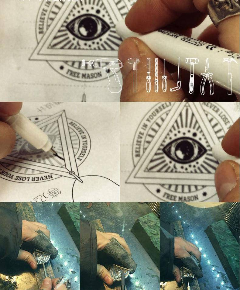 Eye Of Providence Necklace - Stainless Steel - Bricks Masons