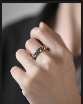 Eye Of Providence Ring - Adjustable 925 Sterling Silver - Bricks Masons