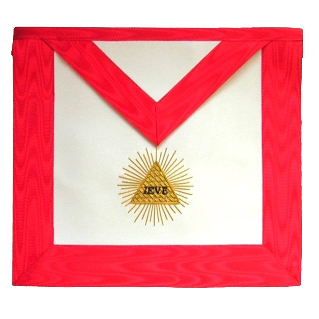 13th Degree Scottish Rite Apron - White & Red Moire