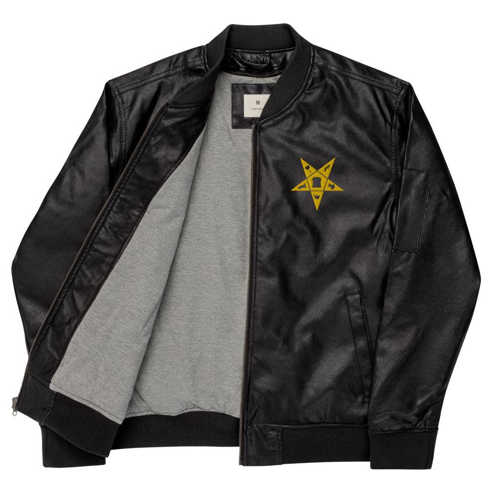 OES Jacket - Leather Golden Embroidery