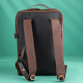 Grand Master Blue Lodge Backpack - Genuine Brown Leather - Bricks Masons