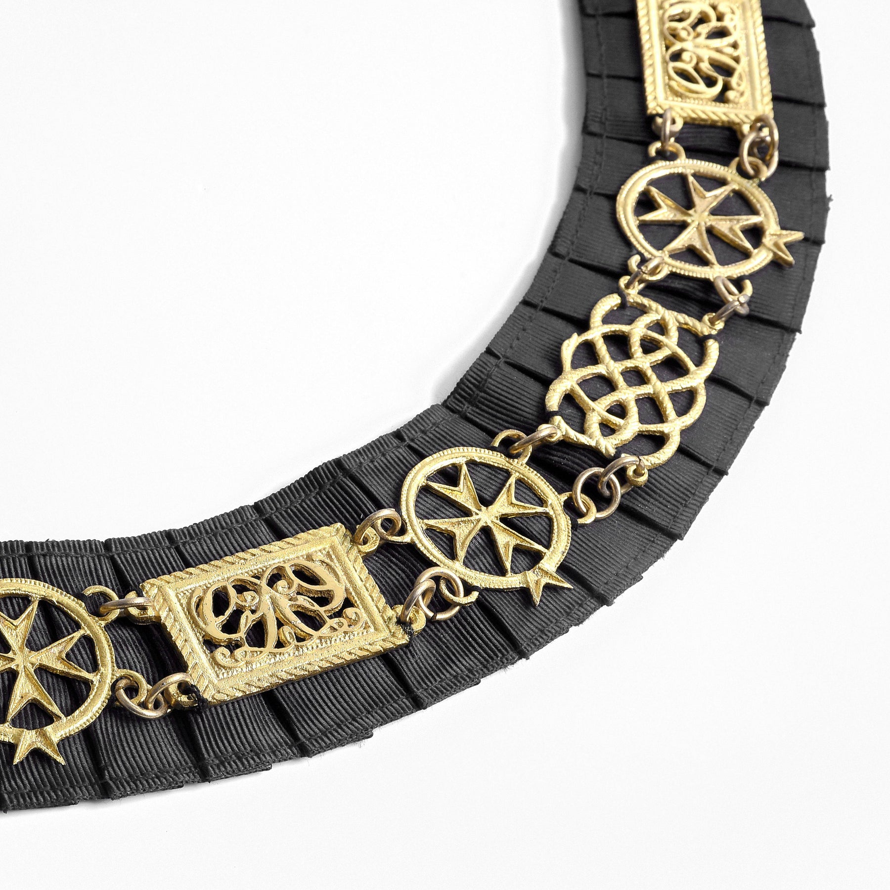 Grand Officers Malta Regulation Chain Collar - Gold Plated - Bricks Masons
