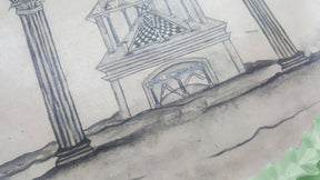 Hand-Painted Apron - 19th Century Inspired - Bricks Masons