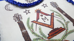 Hand-Painted Apron - History Edition: Masonic Apron of Major William Christy - 1790 to 1837 - Bricks Masons