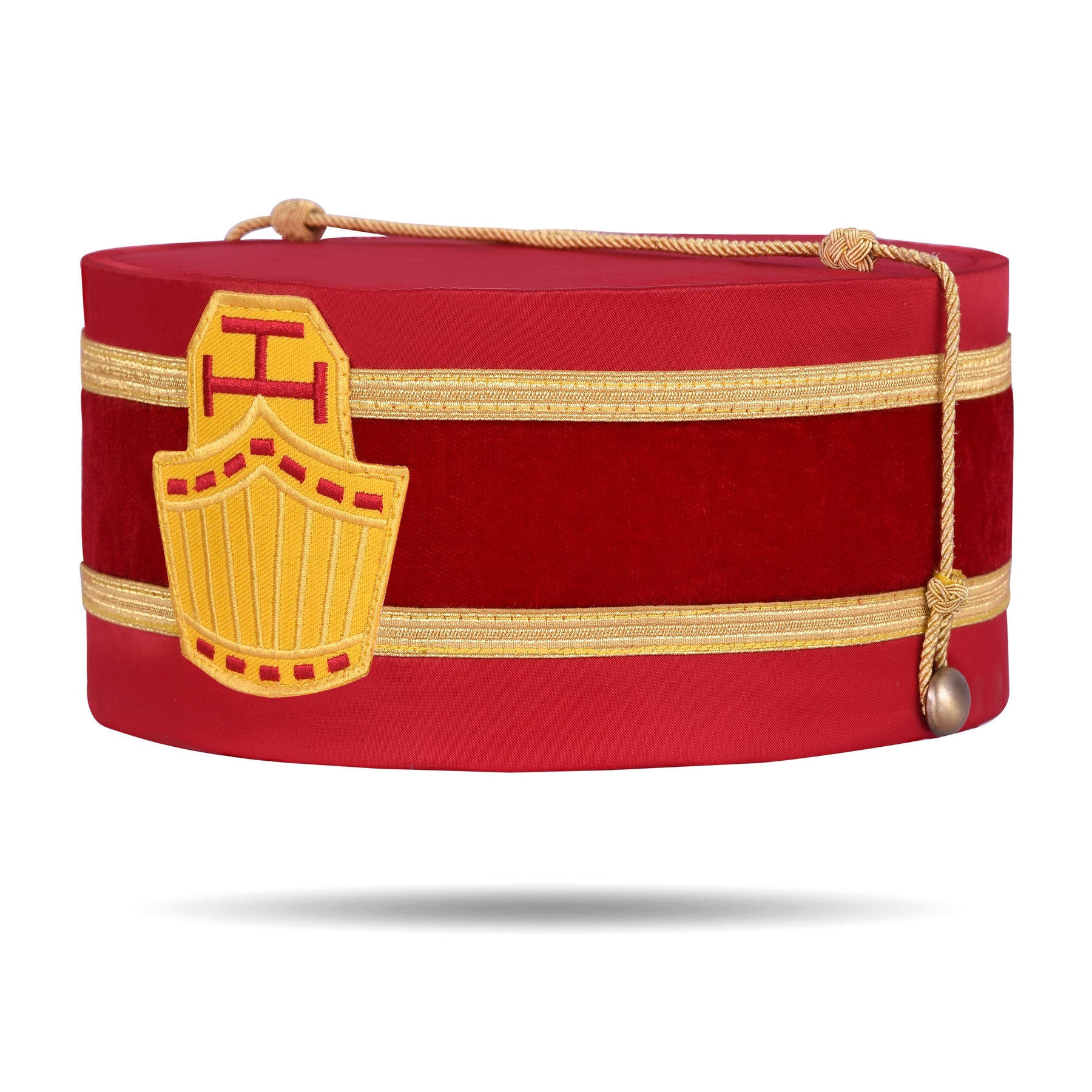 High Priest Royal Arch Chapter Crown Cap - Red Velvet & Gold Rope - Bricks Masons
