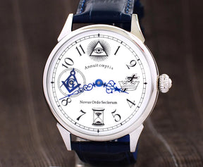 Master Mason Blue Lodge Wristwatch - Templiers - Bricks Masons