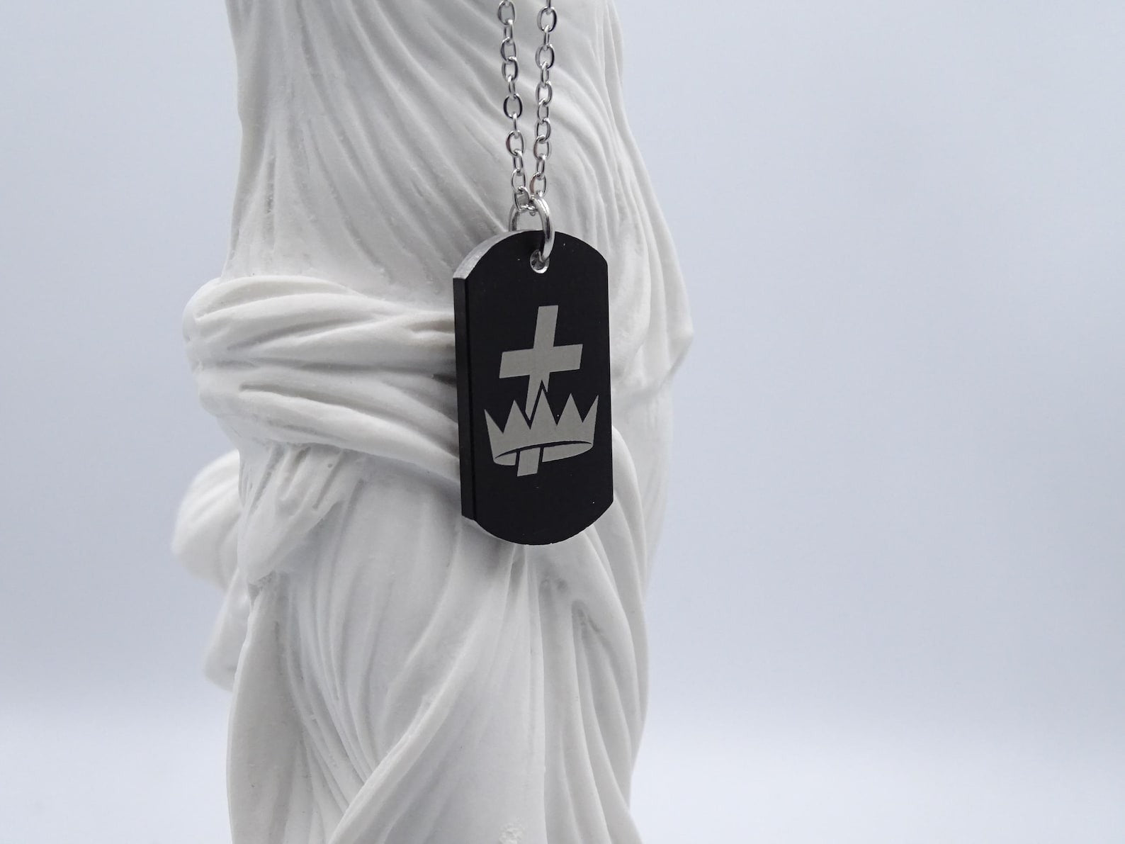 Knights Templar Necklace - Black Sterling Silver - Bricks Masons