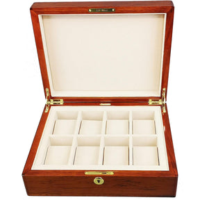 Master Mason Blue Lodge Jewelry Box - Rosewood Removable Watches Cushion & Lock - Bricks Masons
