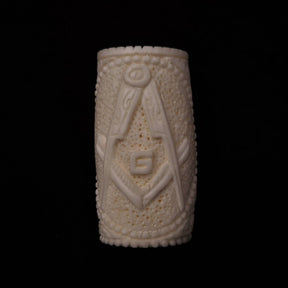 Master Mason Blue Lodge Meerschaum Pipe - Handmade With Velvet Case - Bricks Masons