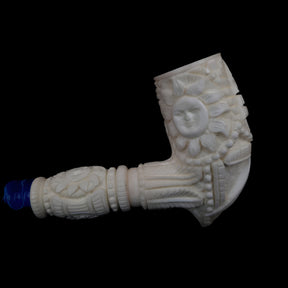 Master Mason Blue Lodge Meerschaum Pipe - Handmade with Fitter Case - Bricks Masons