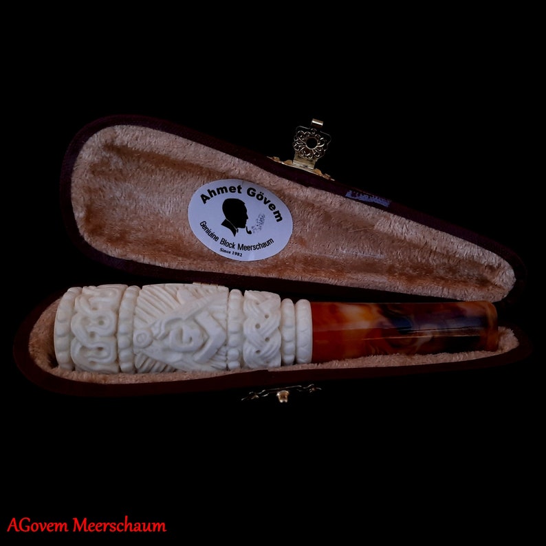 Master Mason Blue Lodge Cigarette Holder - Square & Compass G Emblem - Bricks Masons