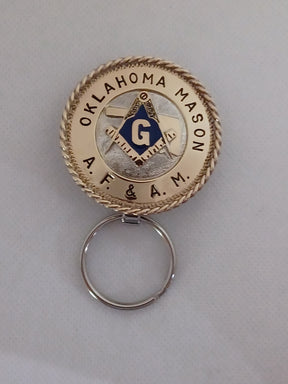Master Mason Blue Lodge Keychain - Handcrafted Oklahoma Mason A.F. & A.M. - Bricks Masons