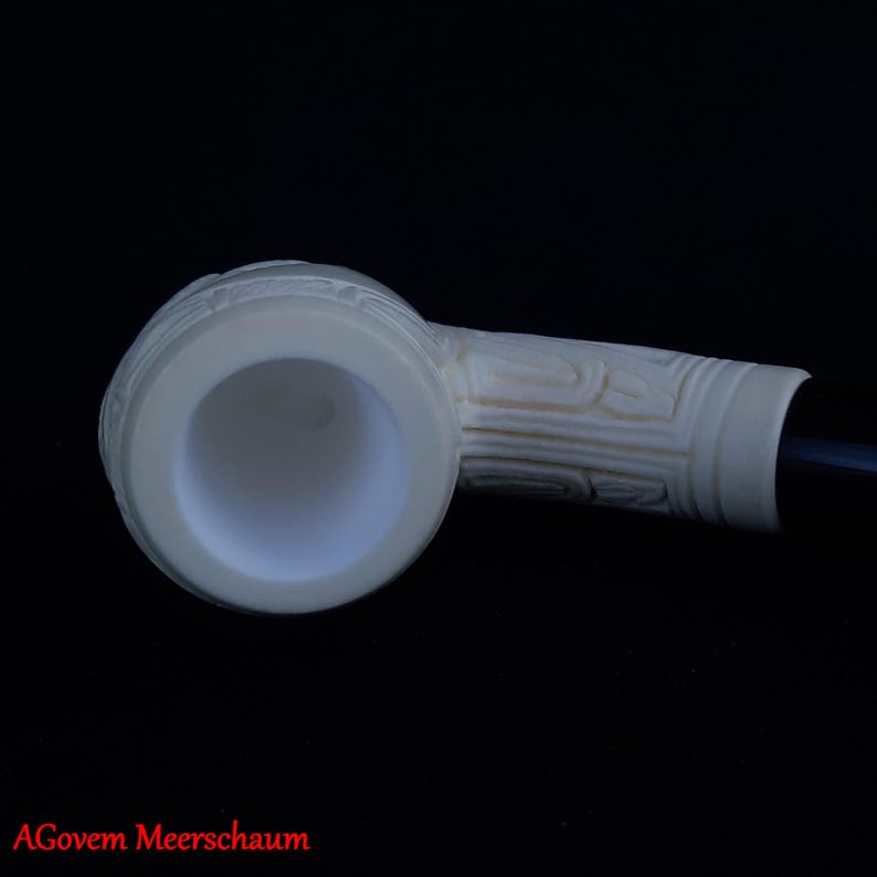 Eye Of Providence Meerschaum Pipe - Natural Wax Handmade - Bricks Masons