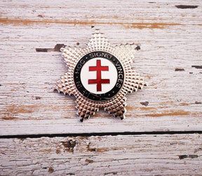 Knights Templar Commandery Lapel Pin - IN HOC SIGNO VINCES Silver