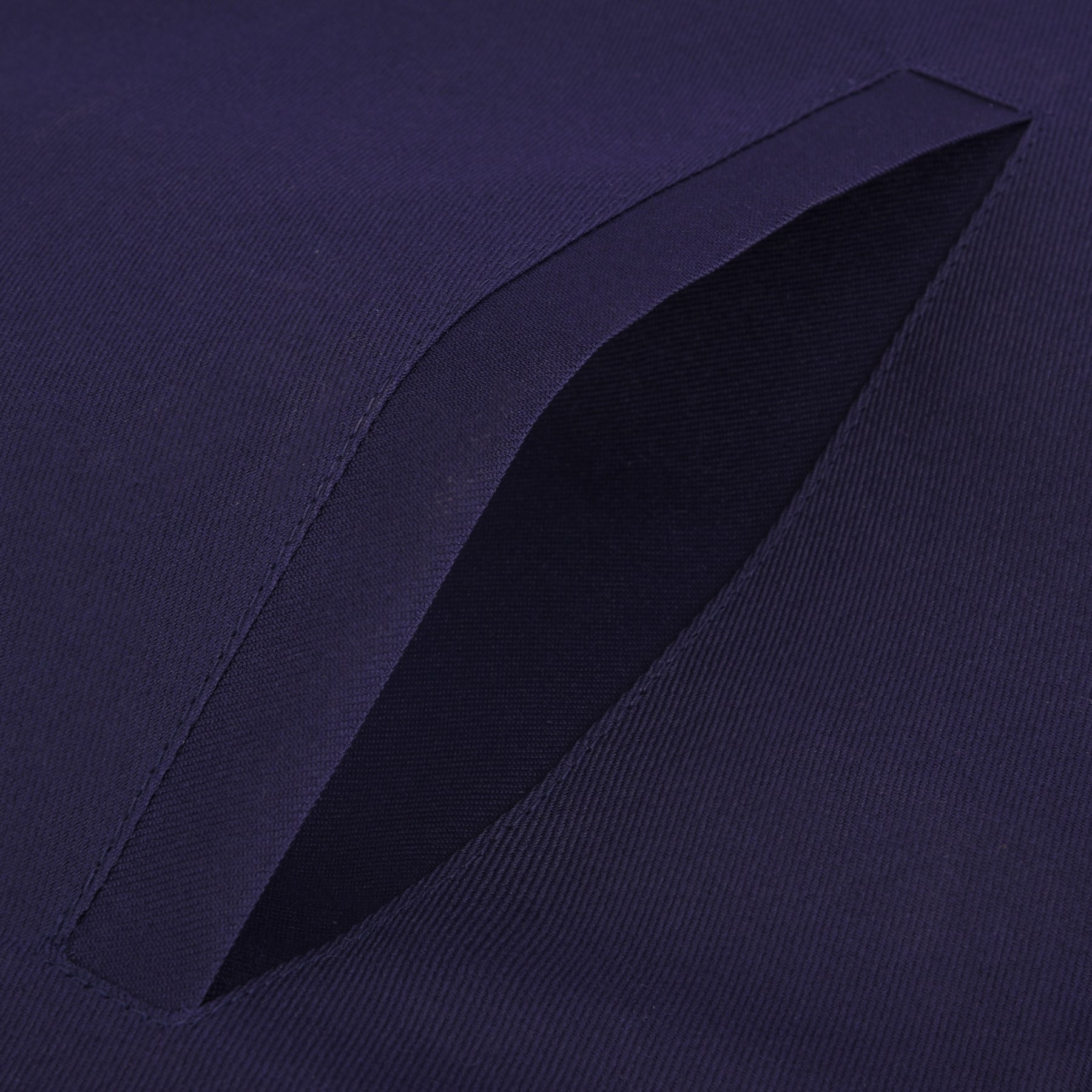 Junior Deacon Blue Lodge Officer Apron - Navy Velvet With Silver Embroidery Thread - Bricks Masons