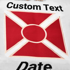 Knights Templar Banner - Machine Embroidery Fully Customizable - Bricks Masons