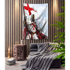 Knights Templar Flag - Printed - Bricks Masons