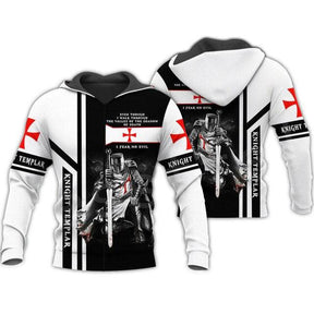 Knights Templar Hoodie - 3D Print Armor , Sweatshirts & Zipper - Bricks Masons