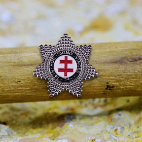 Knights Templar Lapel Pin - IN HOC SIGNO VINCES Silver - Bricks Masons