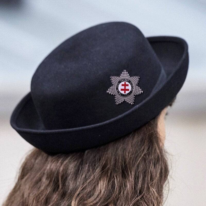 Knights Templar Lapel Pin - IN HOC SIGNO VINCES Silver - Bricks Masons