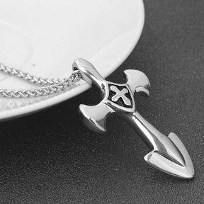 Knights Templar Necklace - Cross Inside Cross - Bricks Masons