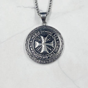 Knights Templar Necklace - Iron Cross - Bricks Masons