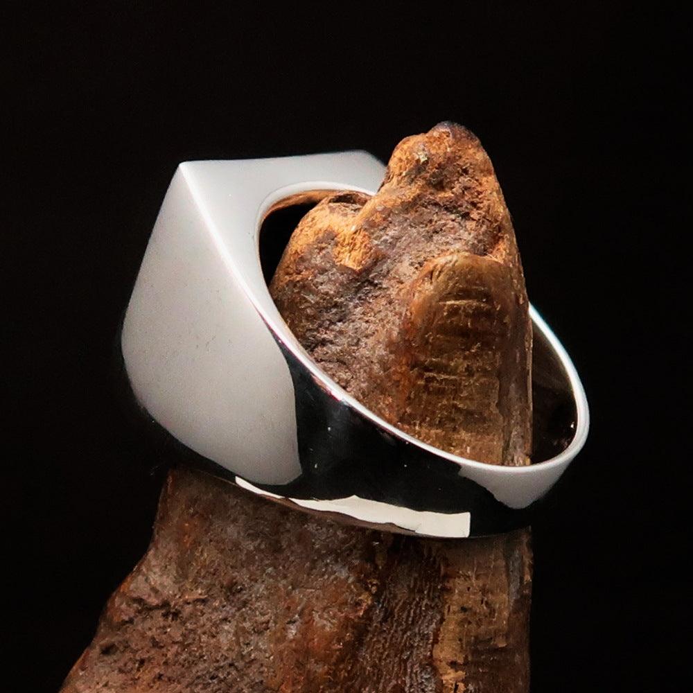 Knights Templar Ring - Blue Fleur De Lis Cross Sterling - Bricks Masons