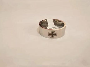 Knights Templar Ring - Cross Band - Bricks Masons