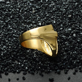 Knights Templar Ring - Golden Zirconia Armor - Bricks Masons