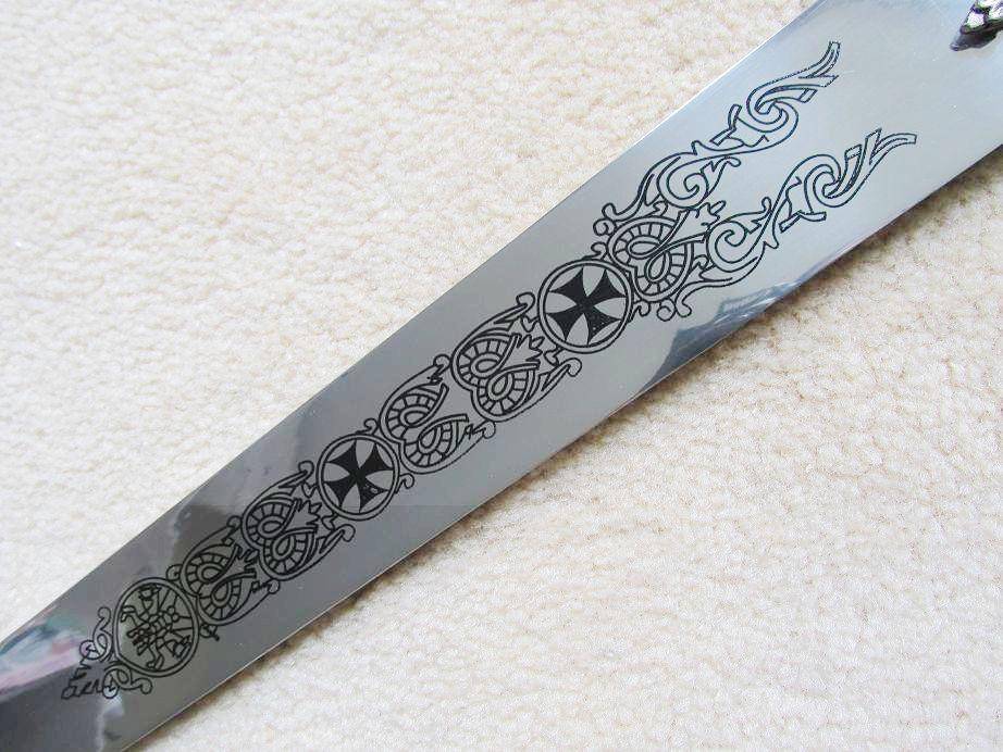 Knights Templar Sword - 12th Century Espada W/ Plaque 48" - Bricks Masons