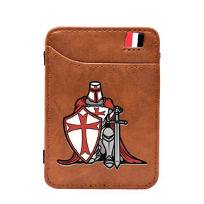 Knights Templar Wallet - (Black & Brown) - Bricks Masons