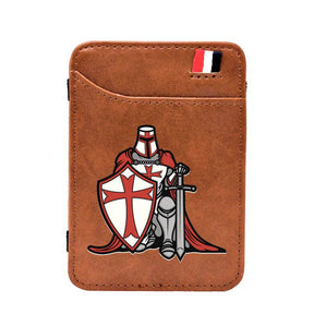 Knights Templar Wallet - (Black & Brown) - Bricks Masons