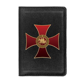Knights Templar Wallet - Cross Passport & Credit Card Holder - Bricks Masons