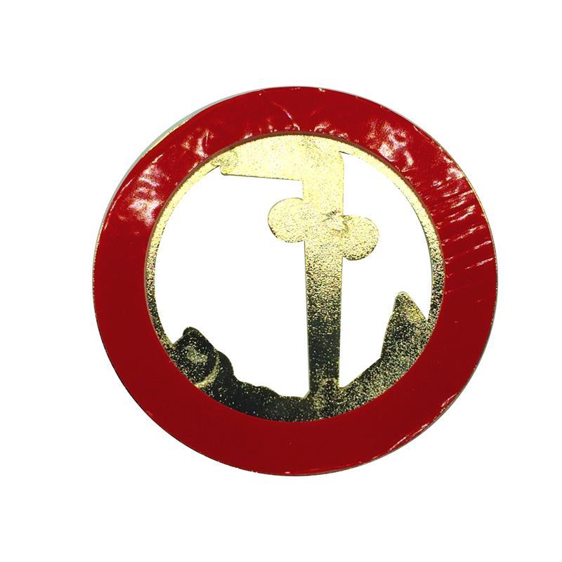 Masonic Car Emblem - 3" Masonic Gold Mason Cane - Bricks Masons