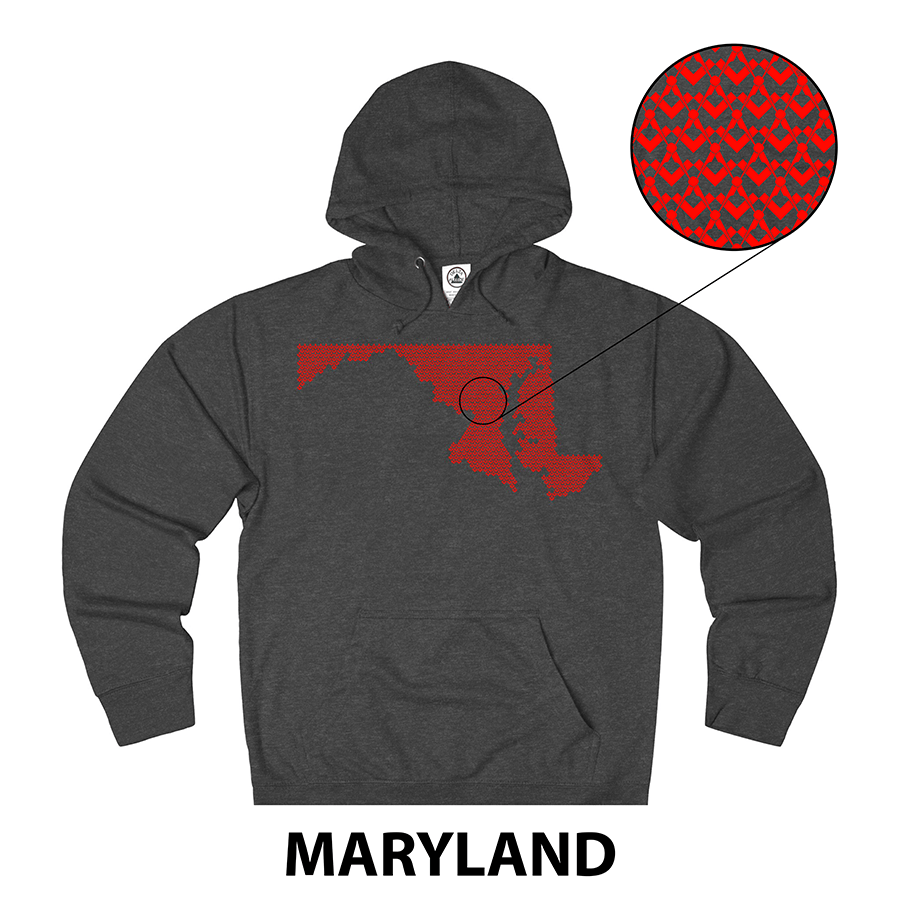 Masonic Hoodie - MARYLAND State - Bricks Masons