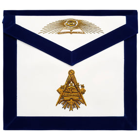 Master Mason Blue Lodge Apron - Hand Embroidery - Bricks Masons
