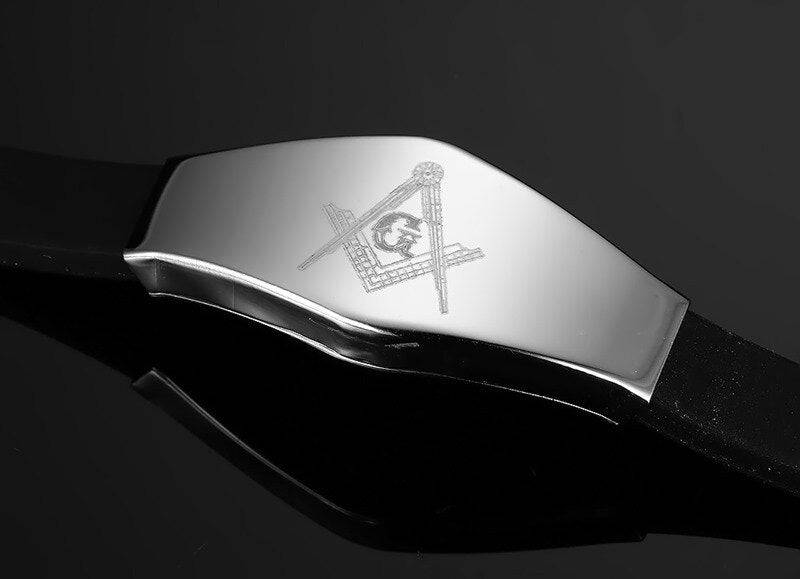 Master Mason Blue Lodge Bracelet - Silicone Adjustable - Bricks Masons