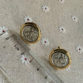 Master Mason Blue Lodge Cufflink - Gold & Silver - Bricks Masons