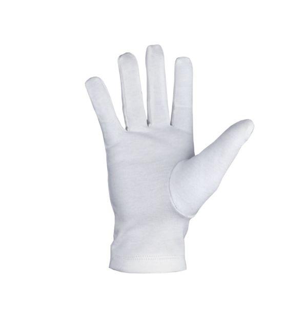 Master Mason Blue Lodge Gloves - White Cotton with Yellow Square & Compass G - Bricks Masons
